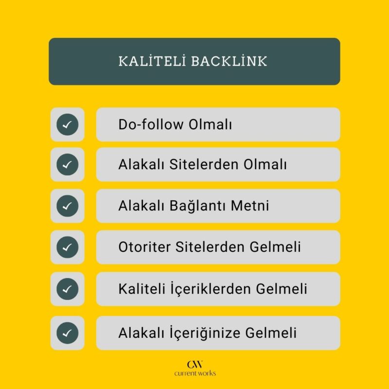 Kaliteli backlink özellikleri